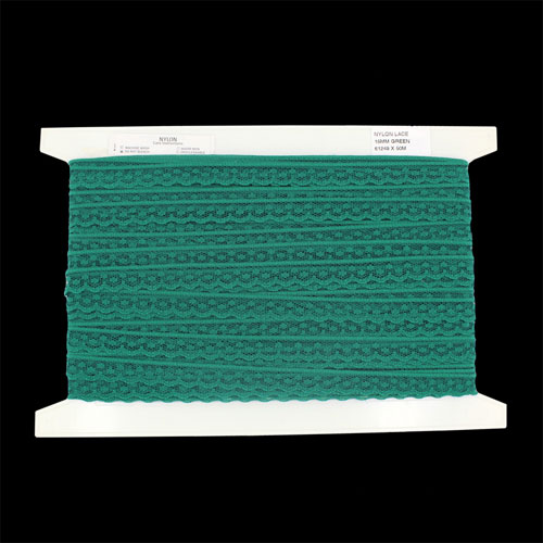 61249 Lace Nylon 15mm Green