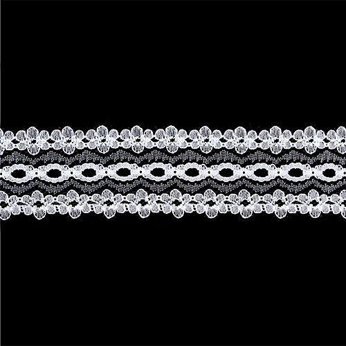 61396 Eyelet Lace 2.3m White