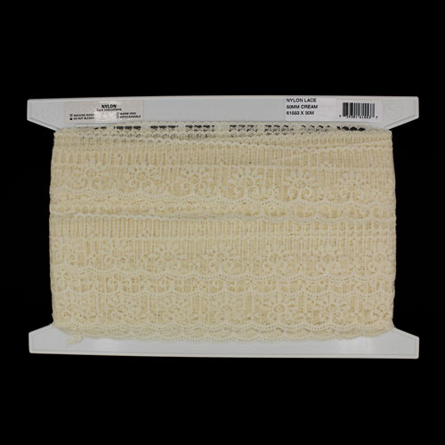 61553 Lace Nylon 50mm Cream