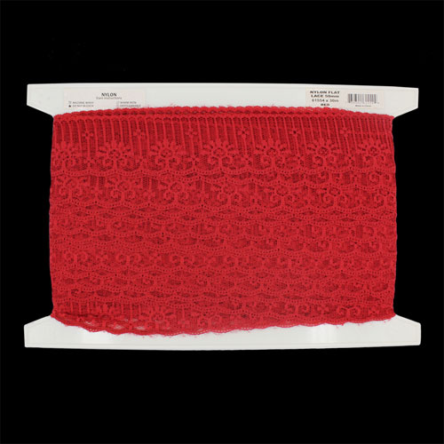 61554 Lace Nylon 50mm Red