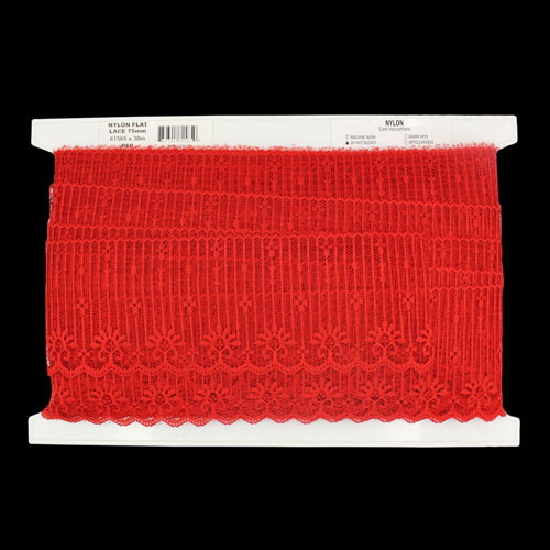 61565 Lace Nylon 80mm Red