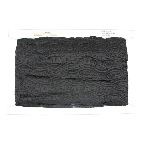 61592 Lace Nylon 60mm Black