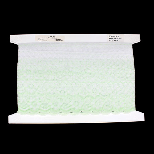 61719 Lace Nylon 68mm White Mint
