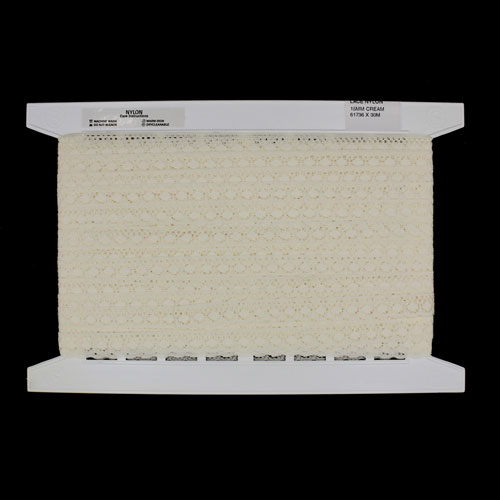 61736 Lace Nylon 15mm Cream