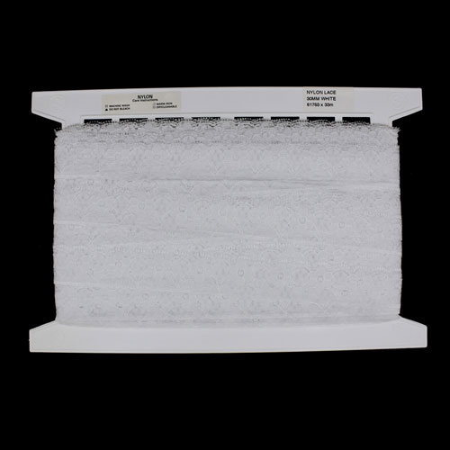 61753 Lace Nylon 30mm White