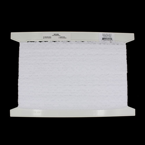 61756 Lace Nylon 22mm White
