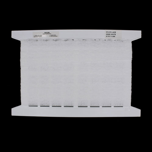 61757 Lace Nylon 22mm White