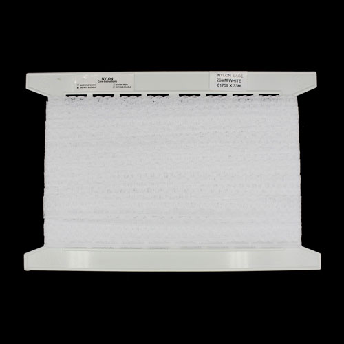 61759 Lace Nylon 20mm White