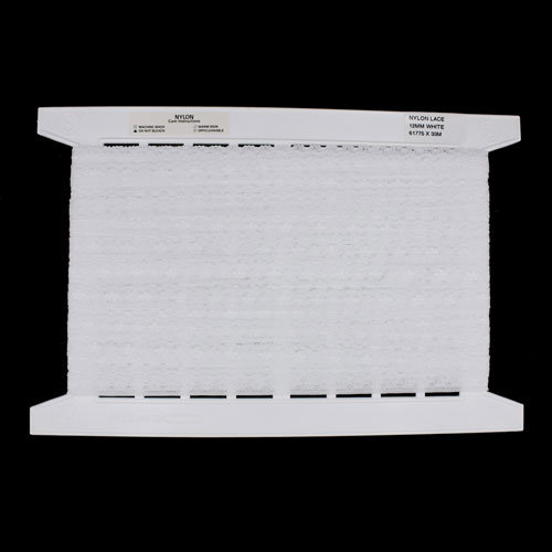 61775 Lace Nylon 12mm White