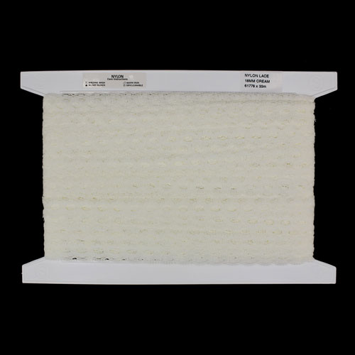 61778 Lace Nylon 18mm Cream