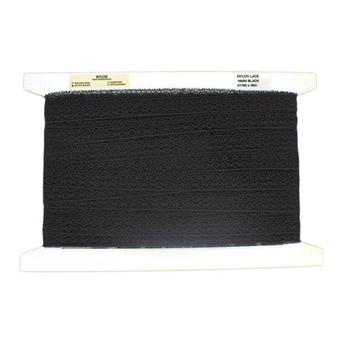 61780 Lace Nylon 16mm Black