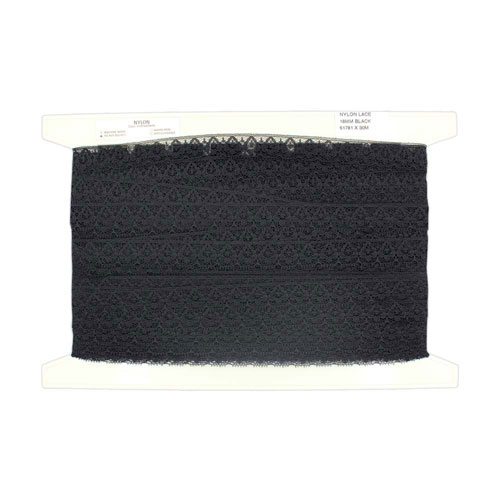 61781 Lace Nylon 18mm Black
