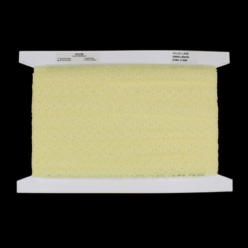 61801 Lace Nylon 20mm Lemon