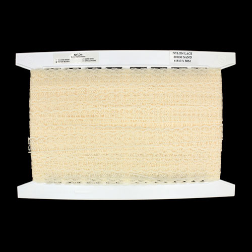 61813 Lace Nylon 20mm Sand
