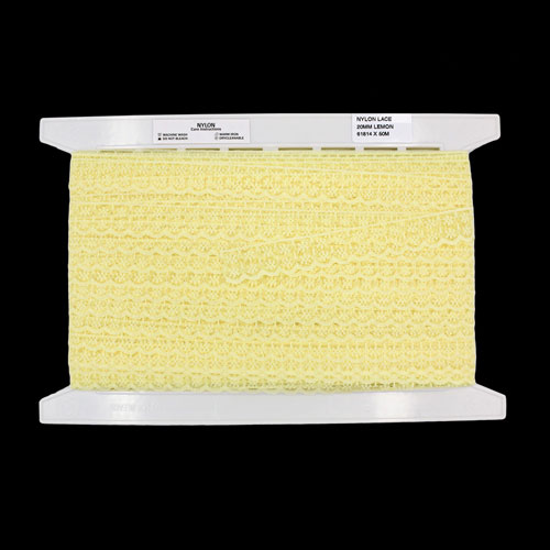 61814 Lace Nylon 20mm Lemon