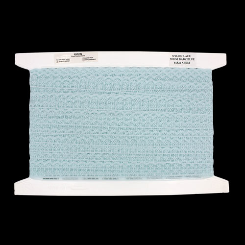 61821 Lace Nylon 20mm Baby Blue