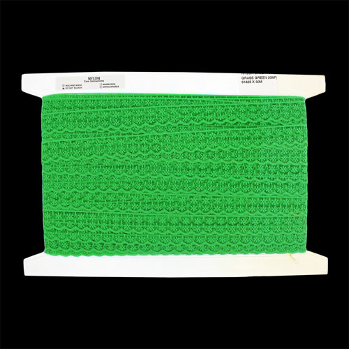 61825 Lace Nylon 20mm Grass Green