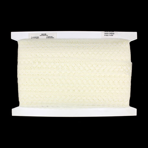 61832 Lace Nylon 30mm Cream