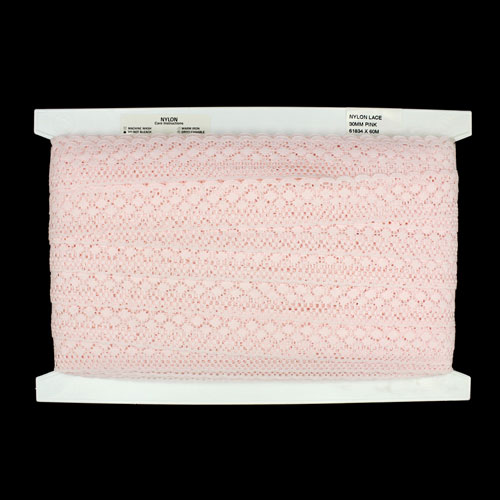 61834 Lace Nylon 30mm Pink