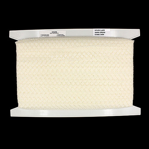 61848 Lace Nylon 30mm Cream