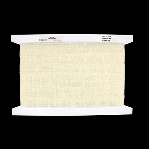 61869 Lace Nylon 26mm Ivory