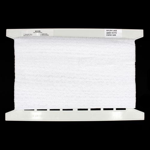 61878 Lace Nylon 22mm White