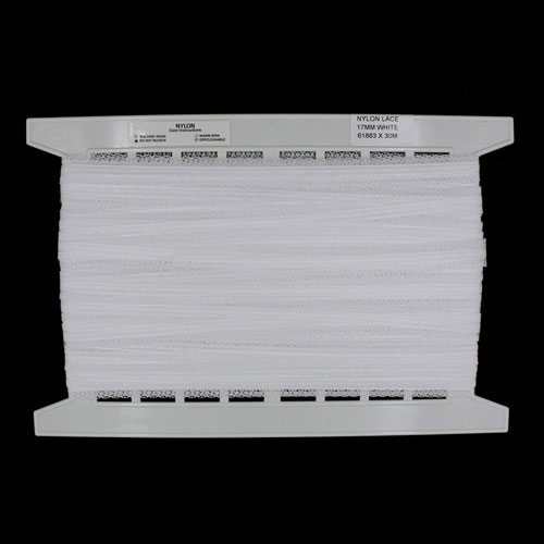 61883 Lace Nylon 17mm White