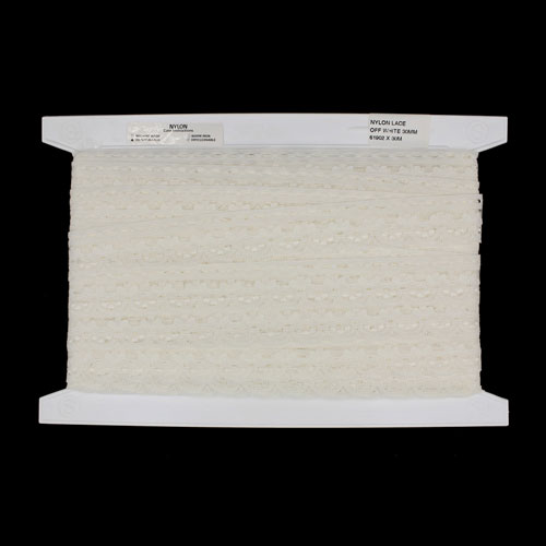 61902 Lace Nylon 30mm Off White