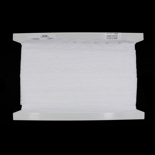 61925 Lace Nylon 36mm White