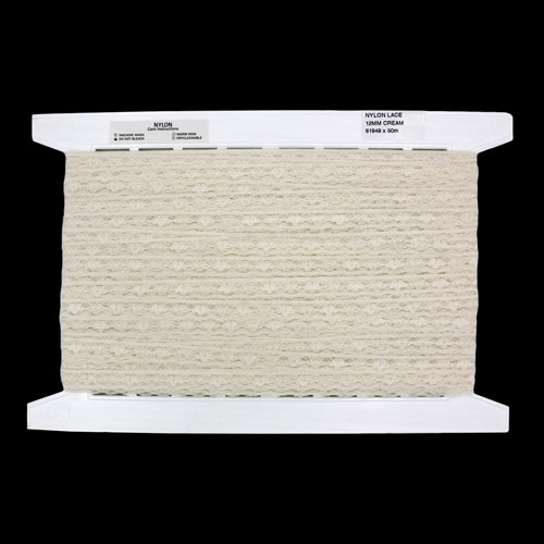 61949 Lace Nylon 12mm Cream