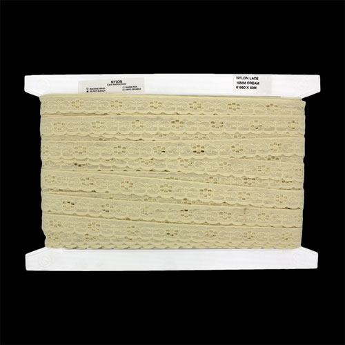 61950 Lace Nylon 19mm Cream