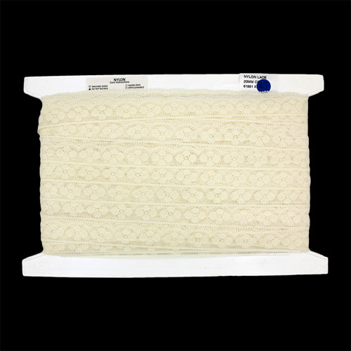 61951 Lace Nylon 20mm Cream