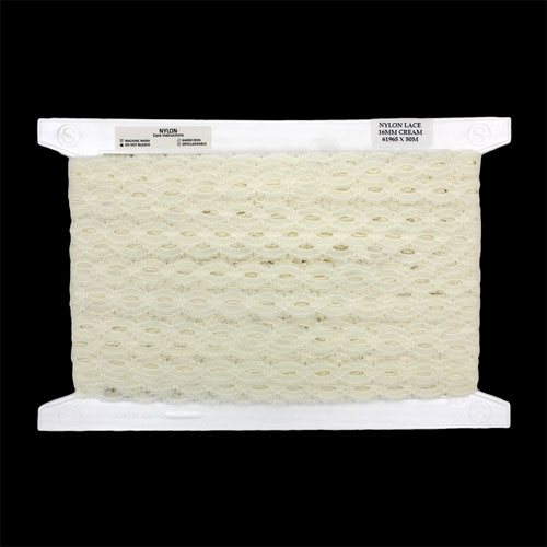 61965 Lace Nylon 16mm Cream