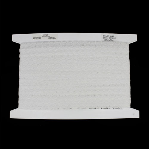 61968 Lace Nylon 20mm Off White