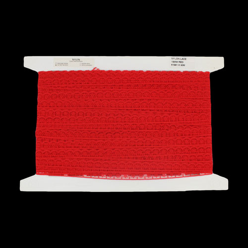 61991 Lace Nylon 13mm Red