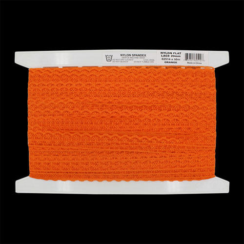 62514 Lace Nylon 20mm Orange