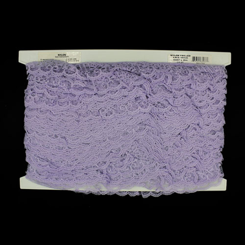 63067 Lace Nylon Frilled 50mm Lilac