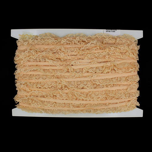 63158 Lace Nylon Frilled 20mm Beige