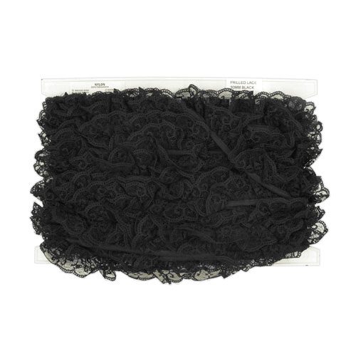 63329 Nylon Frilling Black 30mm