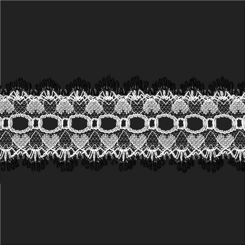 63335 Eyelet Lace Black 50m