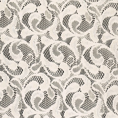 63421 Fabric Bridal Stretch Lace 150cm Ivory
