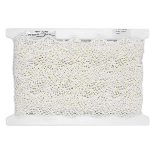63431 Lace Guipure 40mm Ivory