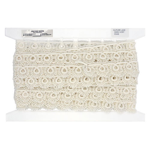 63448 Lace Guipure 30mm Ivory