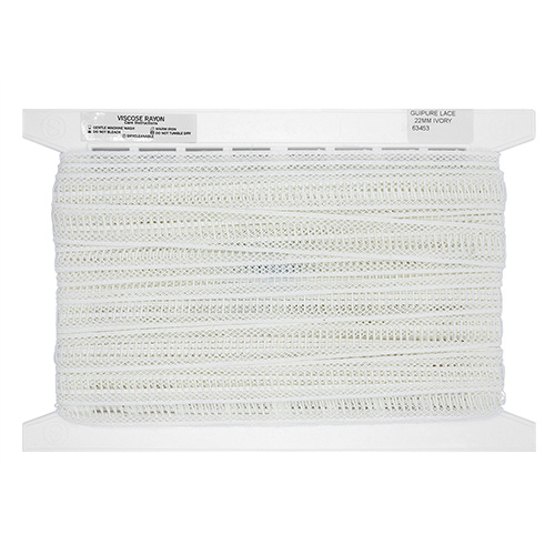 63453 Lace Euro Guipure 22mm Ivory