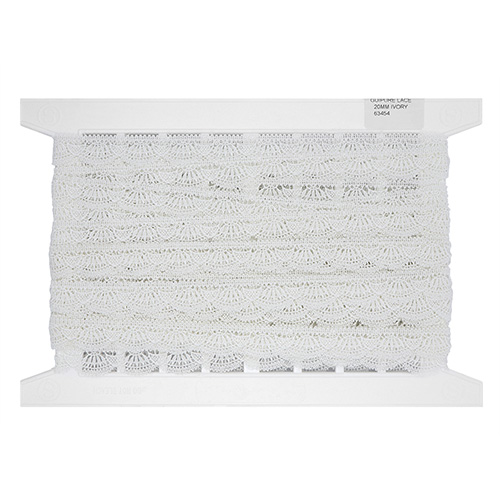 63454 Lace Euro Guipure 20mm Ivory