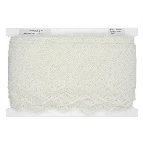 63463 Lace Stretch 230mm Ivory