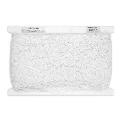 63464 Lace Stretch 280mm White