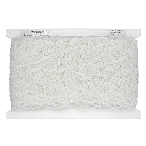 63465 Lace Stretch 280mm Ivory