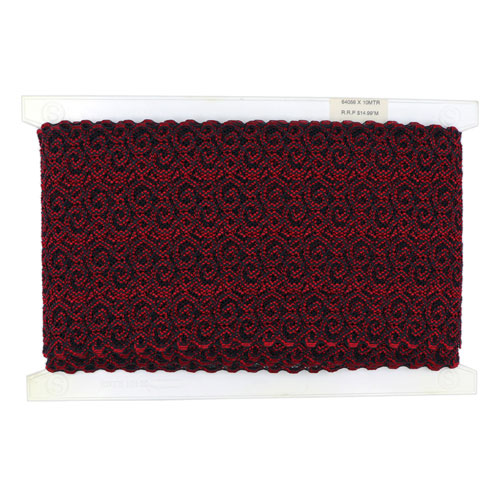 64056 Lace Stretch 145mm Red Black
