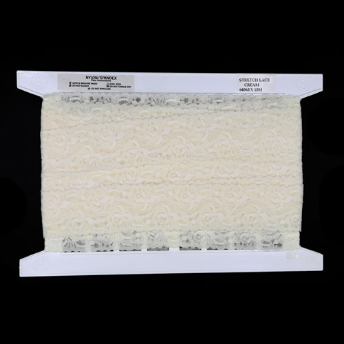 64063 Lace Stretch 45mm Ivory